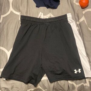 Under Armour Black and White Athletic Shorts